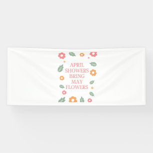 Banderoles la douche d'avril apporte des fleurs
