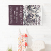 Banderoles La fille lisant un livre (En situation)