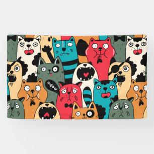 Banderoles La foule de chats