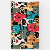 Banderoles La foule de chats (Vertical)