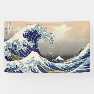 Banderoles La Grande Vague au large de Kanagawa Hokusai