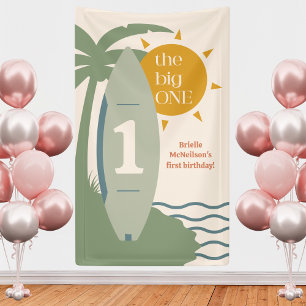 Banderoles "La grosse Vague" Fête d'anniversaire de surf pour
