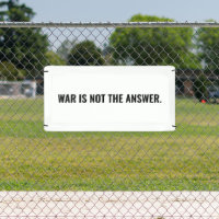 La guerre n'est pas la réponse blanc noir texte an