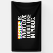 Banderoles La justice est ce qui ressemble l'amour à l'en (Vertical)