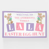 Banderoles La La Easter Bunny Egg Hunt Banner (Horizontal)