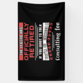 Banderoles La Légende A Officiellement Retraité Les Frais De  (Vertical)