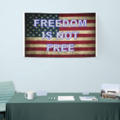Banderoles La liberté n'est pas libre - Drapeau américain (Salon professionnel)