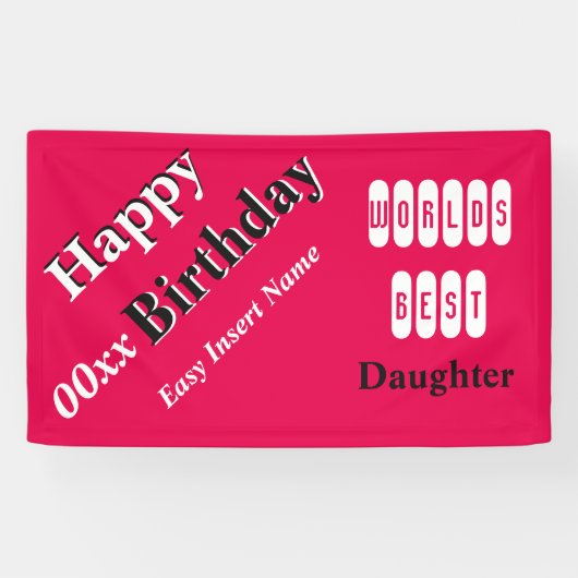 Banderoles La meilleure fille du monde (Horizontal)