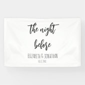 Banderoles La Nuit Avant Le Dîner De La Répétition Mariage (Horizontal)