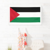 Banderoles La Palestine libre - drapeau palestinien (En situation)