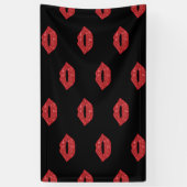 Banderoles La Parties scintillant des lèvres rouges baise une (Vertical)