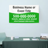 Banderoles La publicité d'affaires blanche verte faite sur (Salon professionnel)