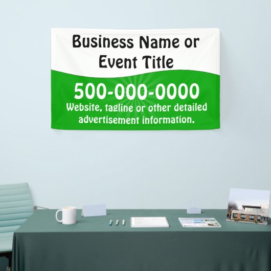 Banderoles La publicité d'affaires blanche verte faite sur (Salon professionnel)
