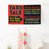 Banderoles La publicité réutilisable de brocante à domicile (En situation)