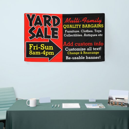 Banderoles La publicité réutilisable de brocante à domicile (Salon professionnel)