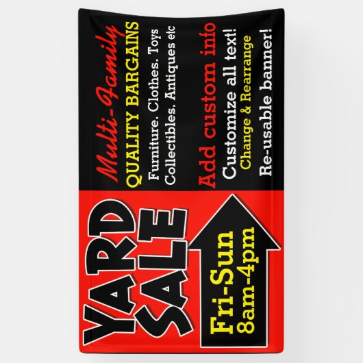 Banderoles La publicité réutilisable de brocante à domicile (Vertical)