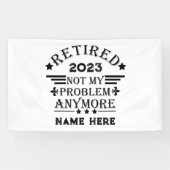 Banderoles La retraite personnalisée n'est plus mon problème (Horizontal)
