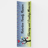 Banderoles La Réunion affectueuse d'arbre généalogique (Vertical)