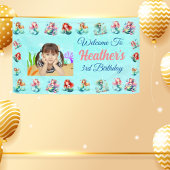 Banderoles La sirène magique sous le parti Anniversaire de en