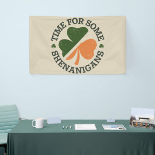 Banderoles La St-Patrick's Time pour quelques clover Farces e