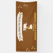 Banderoles La vache sauta au-dessus de la lune Bienvenue (Vertical)