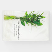 Banderoles La verdure dans Vase Célébration de la vie Funérai (Horizontal)