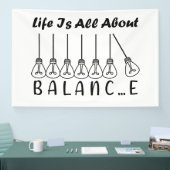 Banderoles La vie, c'est l'équilibre de l'inspiration de moti (Salon professionnel)