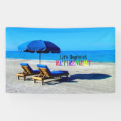 Banderoles La vie commence à la retraite, conception populair (Horizontal)