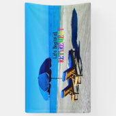 Banderoles La vie commence à la retraite, conception populair (Vertical)