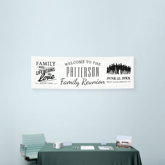 Banderoles La vie commence et l'amour ne finit jamais | Réuni (Salon professionnel)