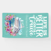 Banderoles La Vie Est Mieux En Croisière (Horizontal)