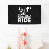 Banderoles La Vie Est Une Belle Promenade À Vélo (En situation)