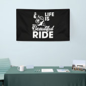 Banderoles La Vie Est Une Belle Promenade À Vélo (Salon professionnel)