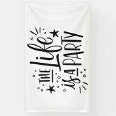 Banderoles La vie est une fête - Citation de fête joyeuse (Vertical)