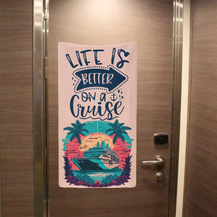 Banderoles La Vie Tropicale Est Meilleure En Croisière   Port