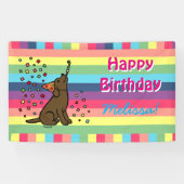 Banderoles Laboratoire de chocolat Anniversaire Confetti Hori (Horizontal)