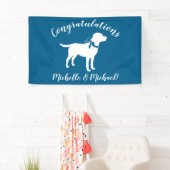Banderoles Labrador Chien Baby shower Blue Boy Lab (En situation)