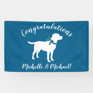 Banderoles Labrador Chien Baby shower Blue Boy Lab