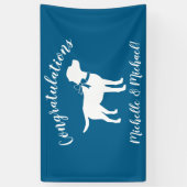 Banderoles Labrador Chien Baby shower Blue Boy Lab (Vertical)