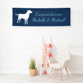 Banderoles Labrador Chien Baby shower Blue Boy Lab (En situation)