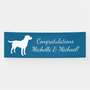 Banderoles Labrador Chien Baby shower Blue Boy Lab