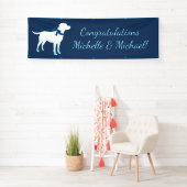 Banderoles Labrador Chien Baby shower Blue Boy Lab (En situation)