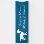 Banderoles Labrador Chien Baby shower Blue Boy Lab (Vertical)