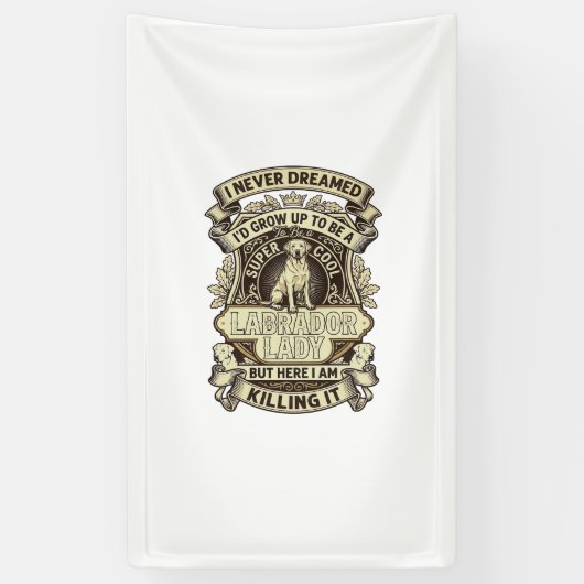 Banderoles Labrador Lady Dog Crown Shield_1 (Vertical)