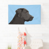 Banderoles Labrador Retriever Black Peinture Original Chien A (En situation)