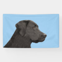 Labrador Retriever Black Peinture Original Chien A