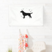 Banderoles Labrador Retriever Dog - Halloween Moon Silhouette (En situation)