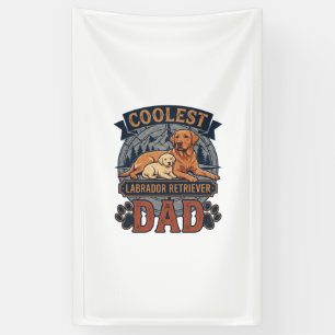 Banderoles Labrador Retriever Papa Chien Montagne Empreinte D