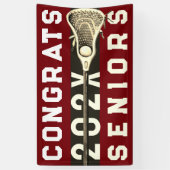 Banderoles Lacrosse Senior Night Maroon (Vertical)