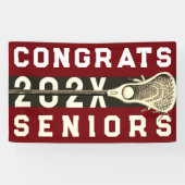 Banderoles Lacrosse Senior Night Maroon (Horizontal)